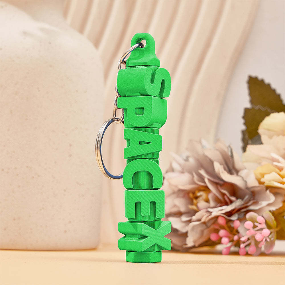 3D Printed Personalized Name Keychain Colorful Name Tags Personalized Gifts for Him - auphotoblanket