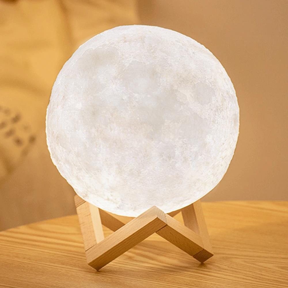 3D Printing Moon Lamp Rechargeable Touch/Tap - auphotoblanket