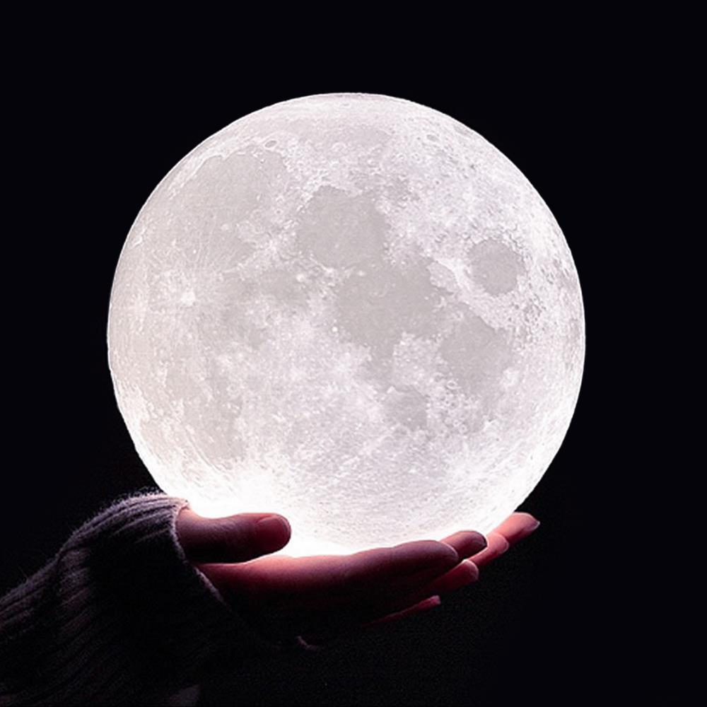 3D Printing Moon Lamp Rechargeable Touch/Tap - auphotoblanket