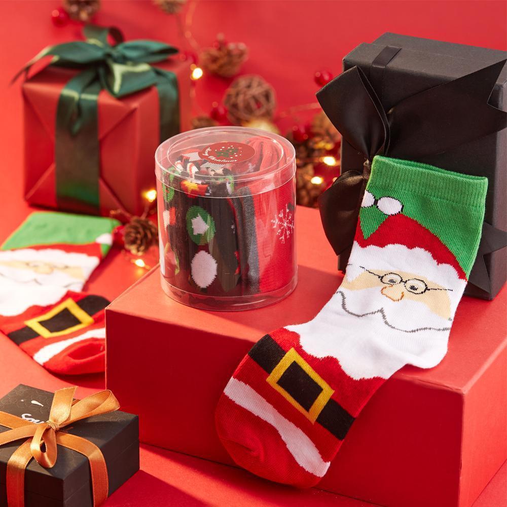 Christmas Socks Xmas Socks Set Santa Claus Cartoon Cotton Socks for Novelty Gifts - 3 Pairs Random Style from 15