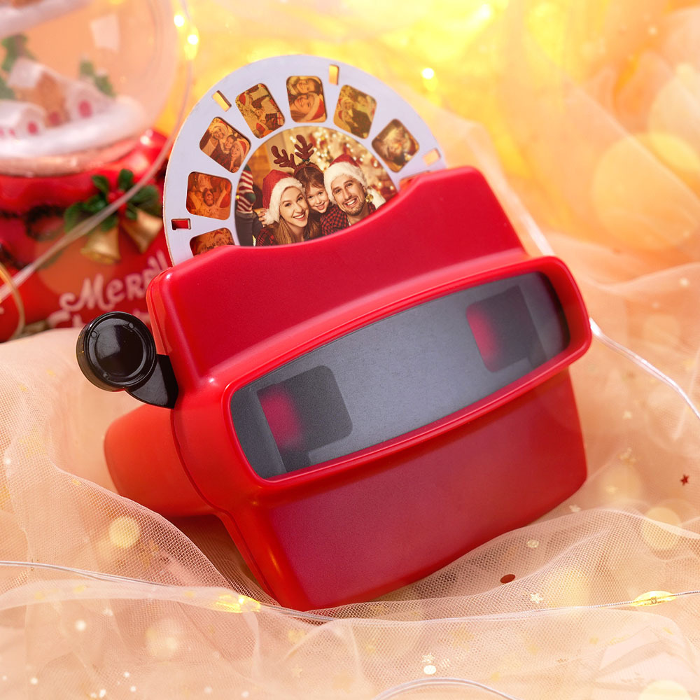 Custom 3D Viewfinder and Reel-Personalized Christmas Gifts Text and Photo Viewer with Your Own Photos - auphotoblanket