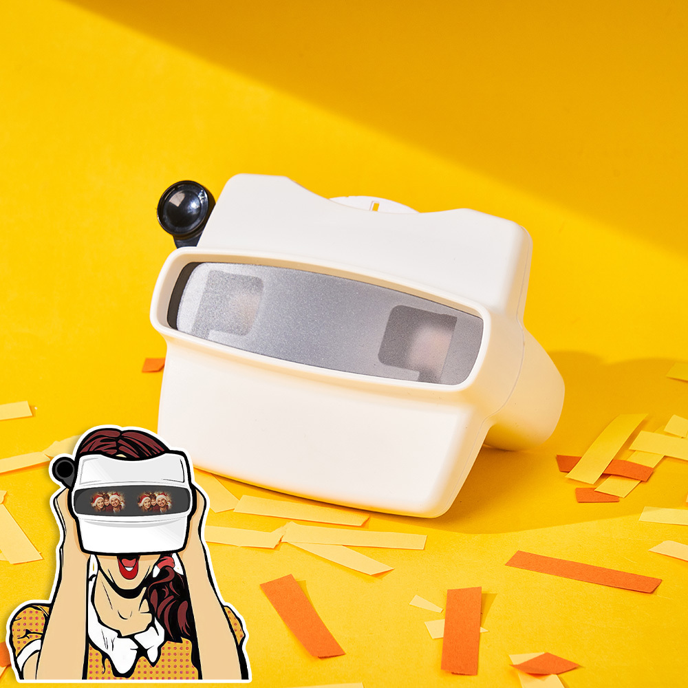 Custom 3D Viewfinder and Reel-Personalized Christmas Gifts Text and Photo Viewer with Your Own Photos - auphotoblanket