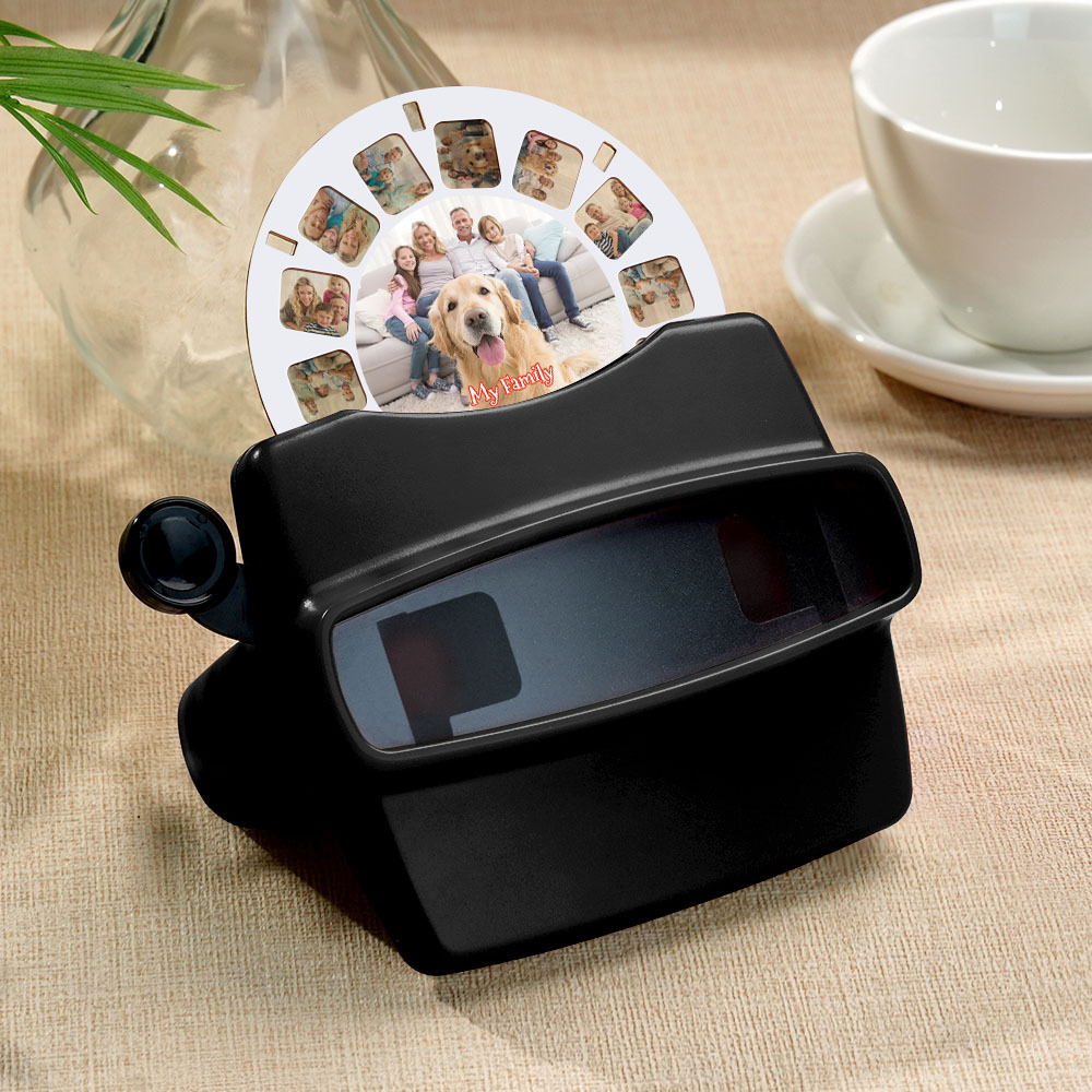 Custom Upgrade 3D Viewfinder and Reel – Personalized Gift with your own photos Text and Photo Viewer Multiple Films Available Valentine's Day Gifts - auphotoblanket
