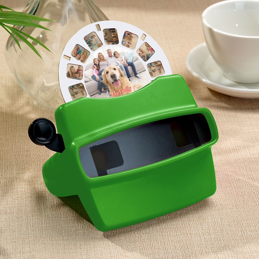 Custom Upgrade 3D Viewfinder and Reel – Personalized Gift with your own photos Text and Photo Viewer Multiple Films Available Valentine's Day Gifts - auphotoblanket