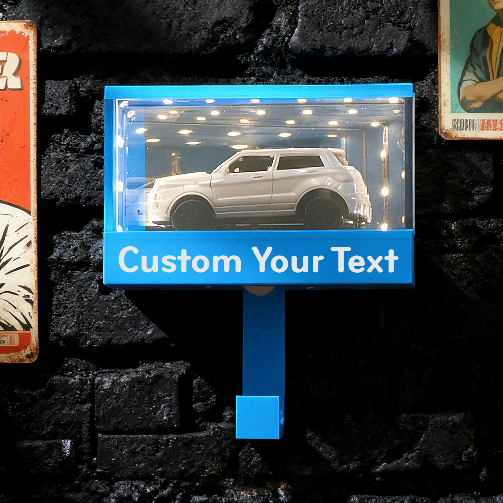 Mini Garage Key Holder for 1:64 Scale Cars Wall Mount Display Gift for Car Lovers - auphotoblanket