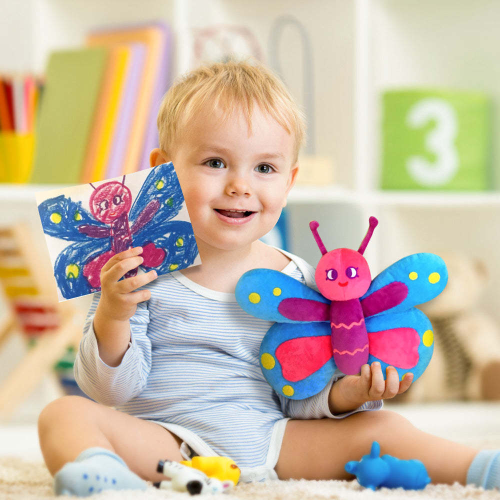 Transform Children's Drawings into Unique Plush Toys, Create Custom Stuffed Animals from Artwork - auphotoblanket