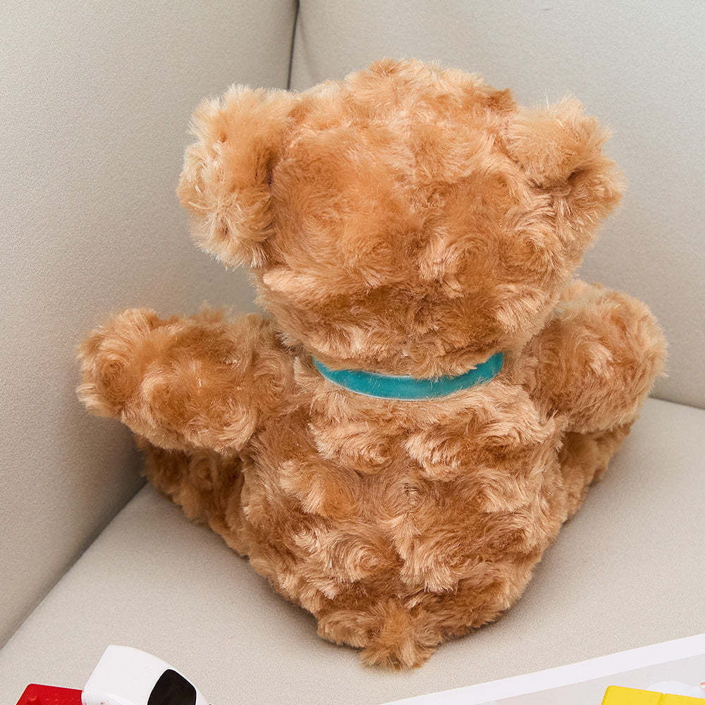 Personalized Bear Plush Birth Stats Stuffed Animal Birth Announcement Gifts - auphotoblanket