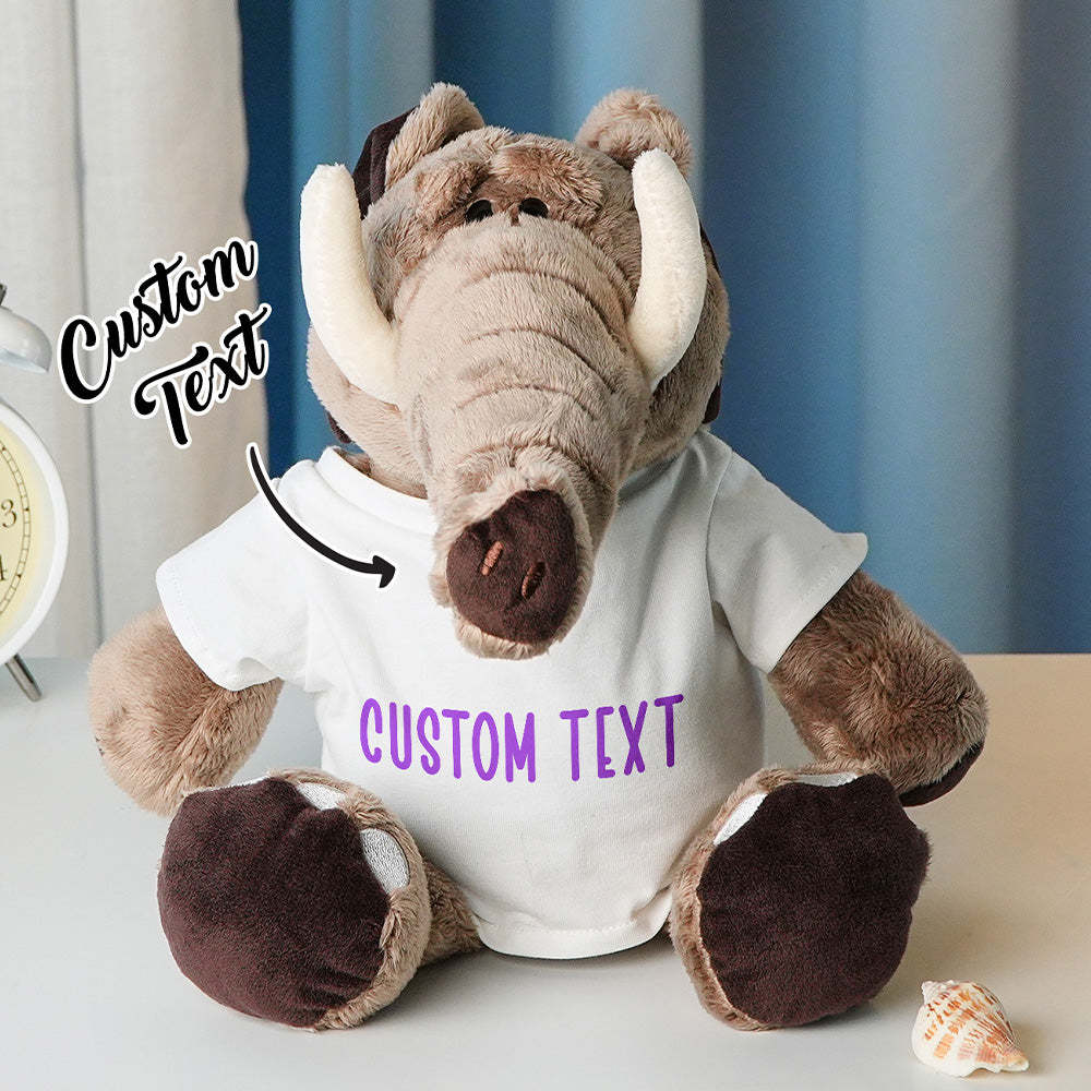 Custom Personalized Animal Plush Stuffed Toy Birth Announcement Gift for Baby Shower - auphotoblanket