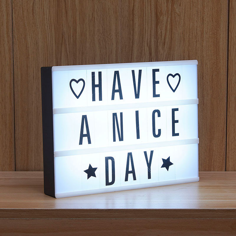 Modern Minimalist Night Light with Interchangeable Letter Plates and Geometric Design Customizable DIY Valentine's Day Atmosphere Lamp - auphotoblanket