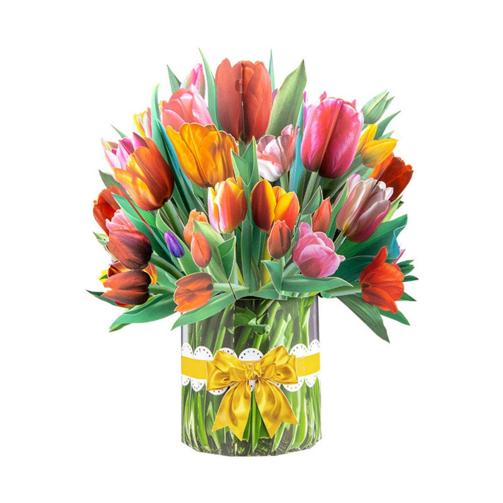 3D Greeting Card Flower Bouquet Card Mother's Day Gifts for Mum - auphotoblanket