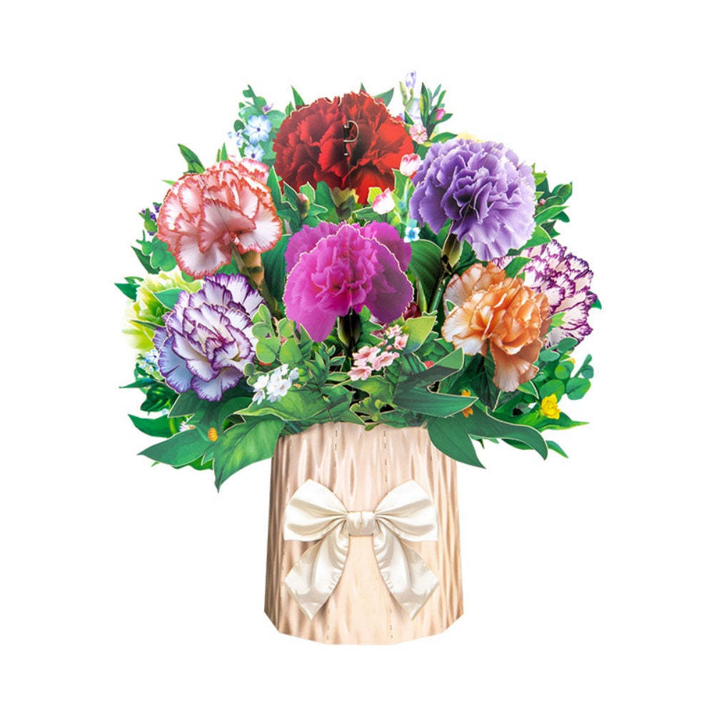 3D Greeting Card Flower Bouquet Card Mother's Day Gifts for Mum - auphotoblanket