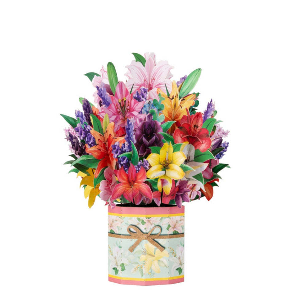 Flower Bouquet Card 3D Greeting Card Mother's Day Gifts for Mum - auphotoblanket