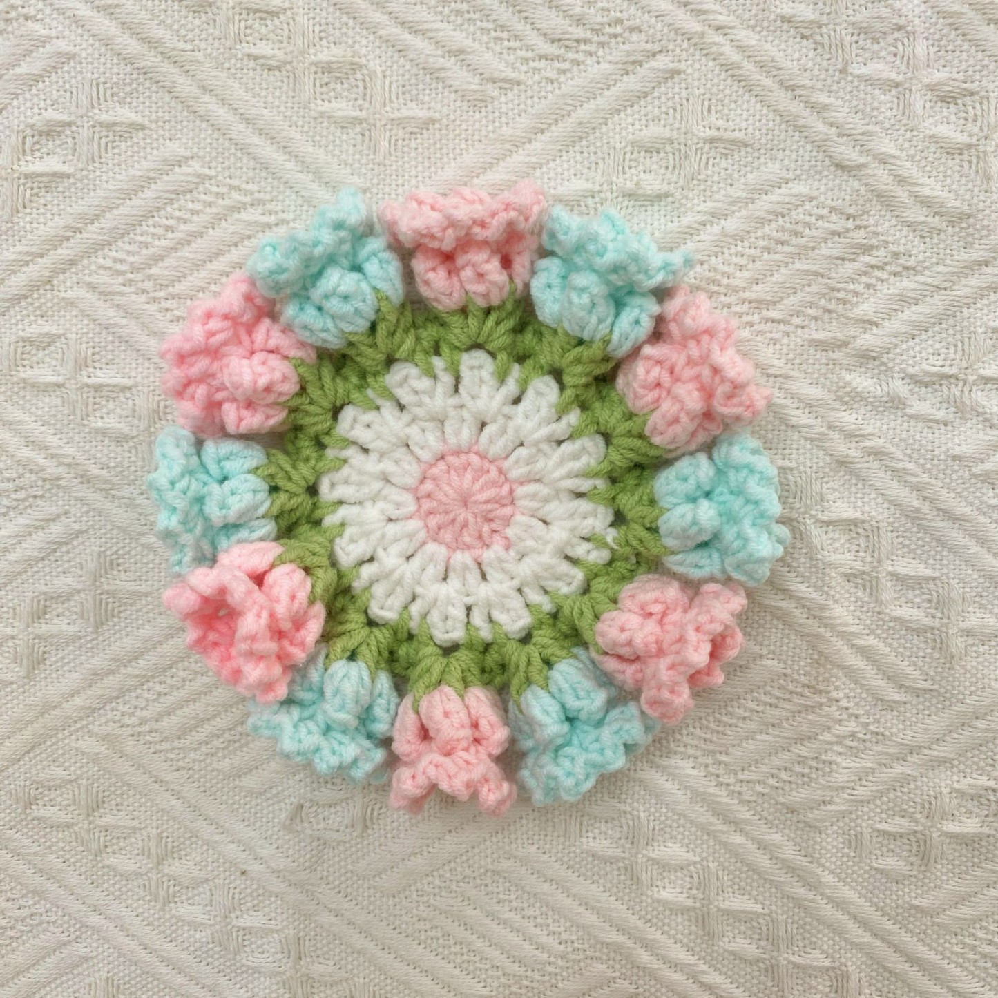 Handmade Crochet Lily of the Valley Coaster Set with Transformable Floral Design Eco-Friendly Home Decor Unique Gift for Mom - auphotoblanket
