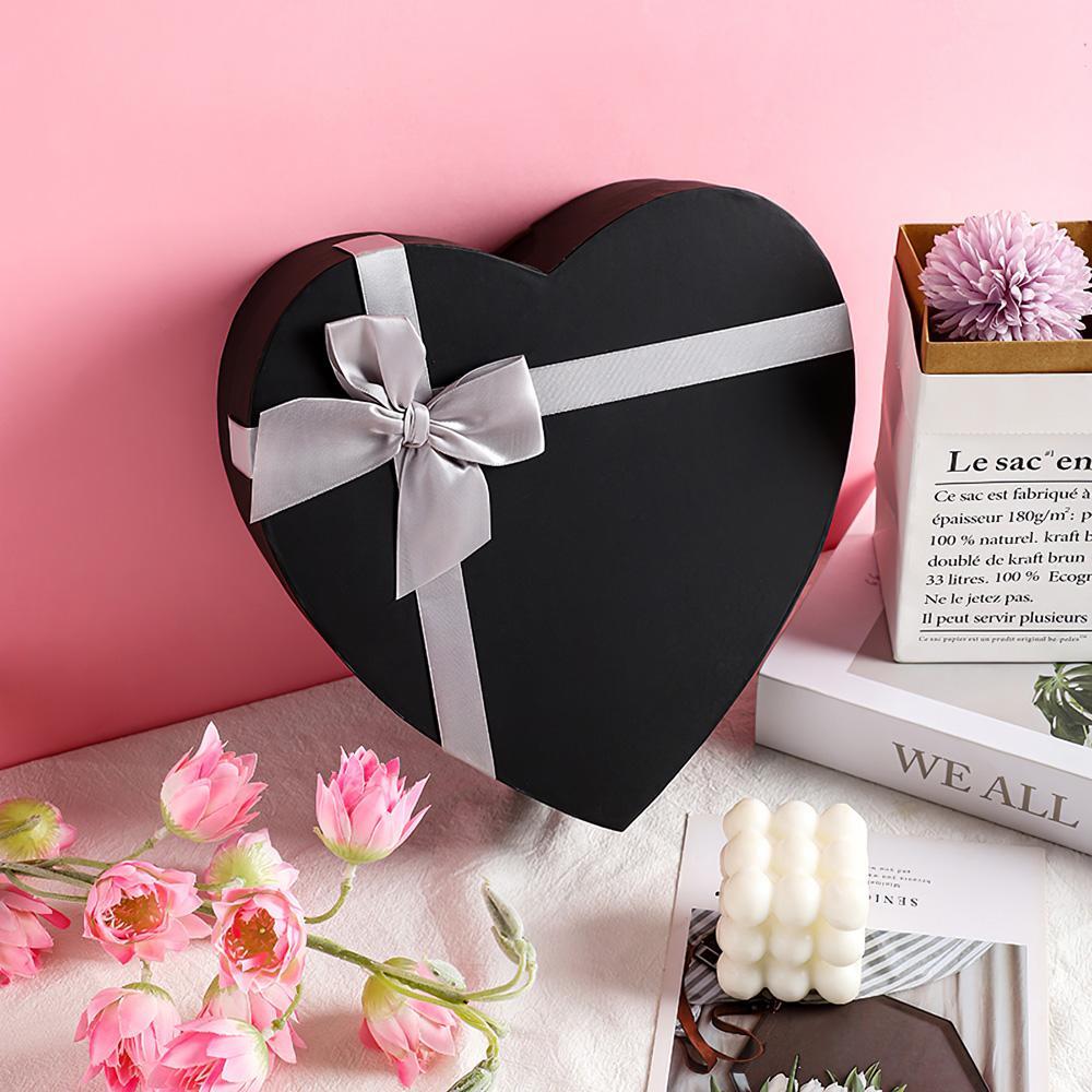 Heart-shaped cardboard gift box（Black）