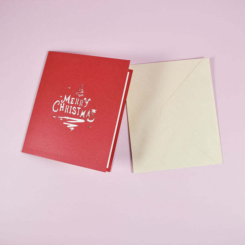 Christmas Sleigh 3D Pop-Up Card Greeting Card - auphotoblanket
