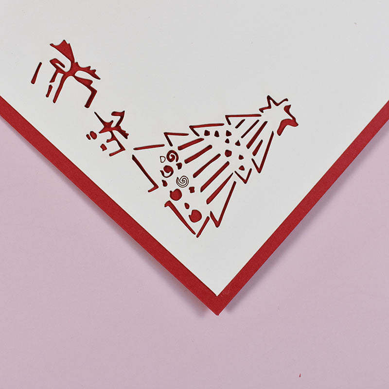 Christmas Sleigh 3D Pop-Up Card Greeting Card - auphotoblanket