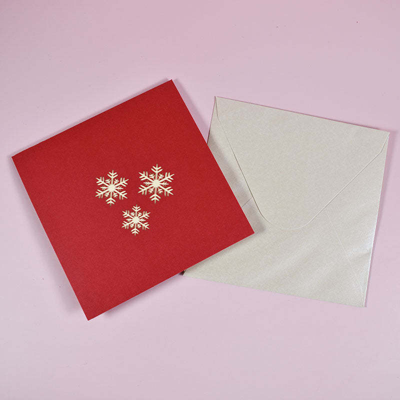 Winter Snowflakes 3D Pop-Up Card Greeting Card - auphotoblanket