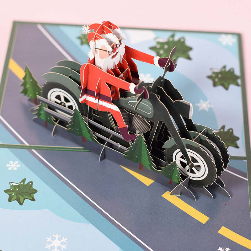 Santa Claus 3D Pop-Up Card Greeting Card - auphotoblanket