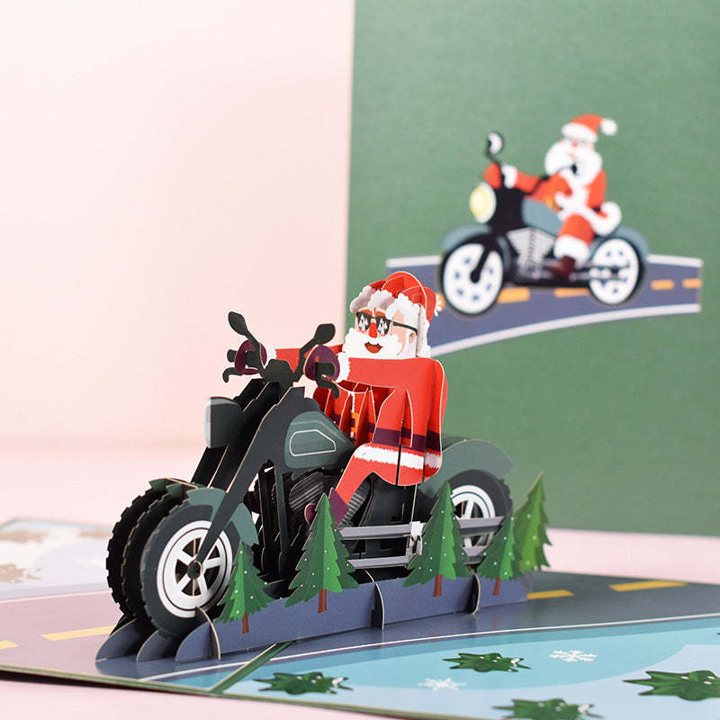 Santa Claus 3D Pop-Up Card Greeting Card - auphotoblanket