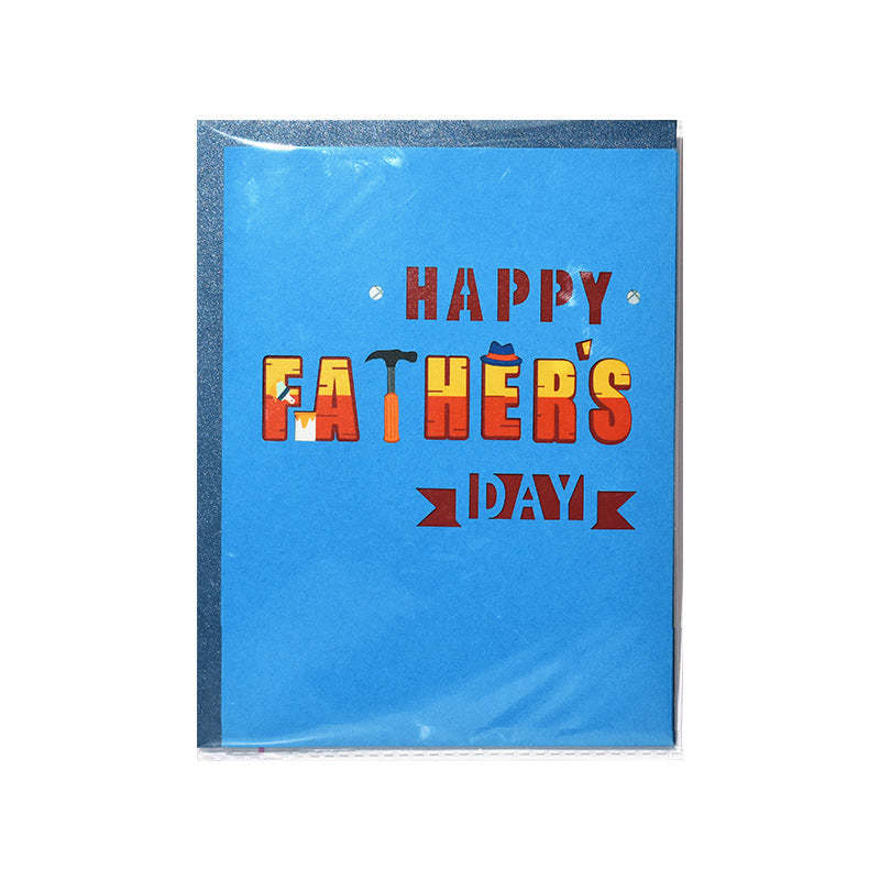 3D Pop Up Card Happy Father's Day Greeting Card Gift for Dad - auphotoblanket
