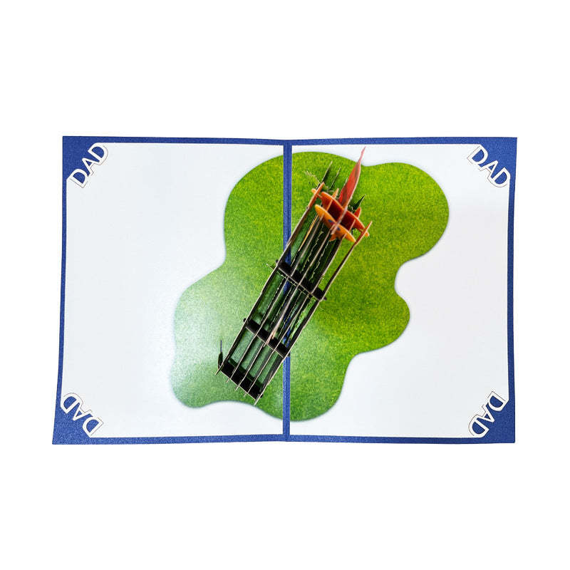 Father's Day Card 3D Pop Up Card Super Dad Greeting Card for Him - auphotoblanket