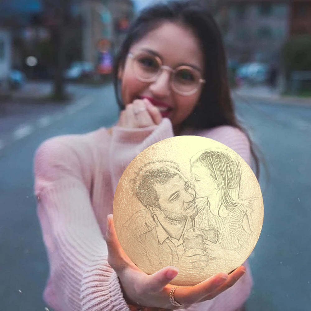 Customized Photo Moon Lamp Birthday Presents for Her - auphotoblanket