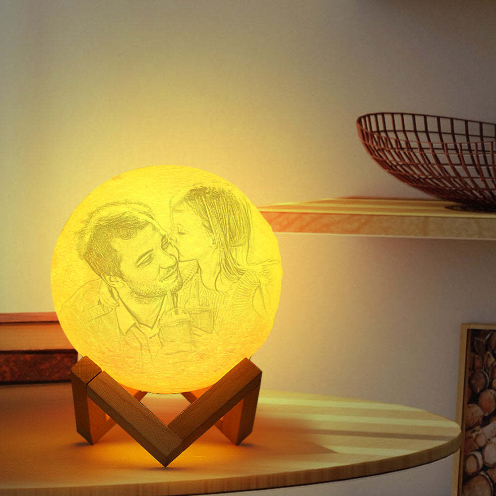 Customized Photo Moon Lamp Birthday Presents for Her - auphotoblanket