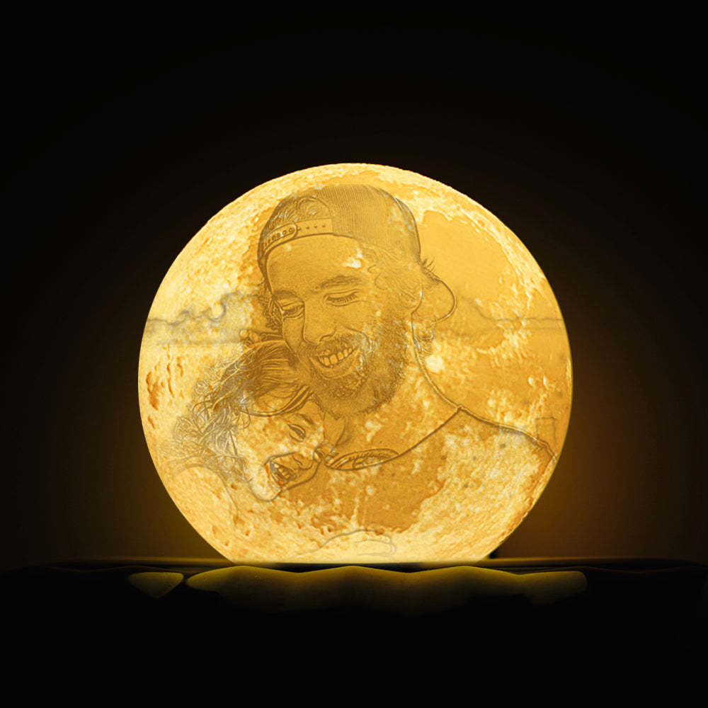 Custom Photo Moon Lamp 10cm-15cm Available - auphotoblanket
