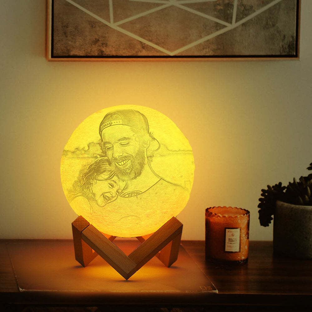 Custom Photo Moon Lamp 10cm-15cm Available - auphotoblanket
