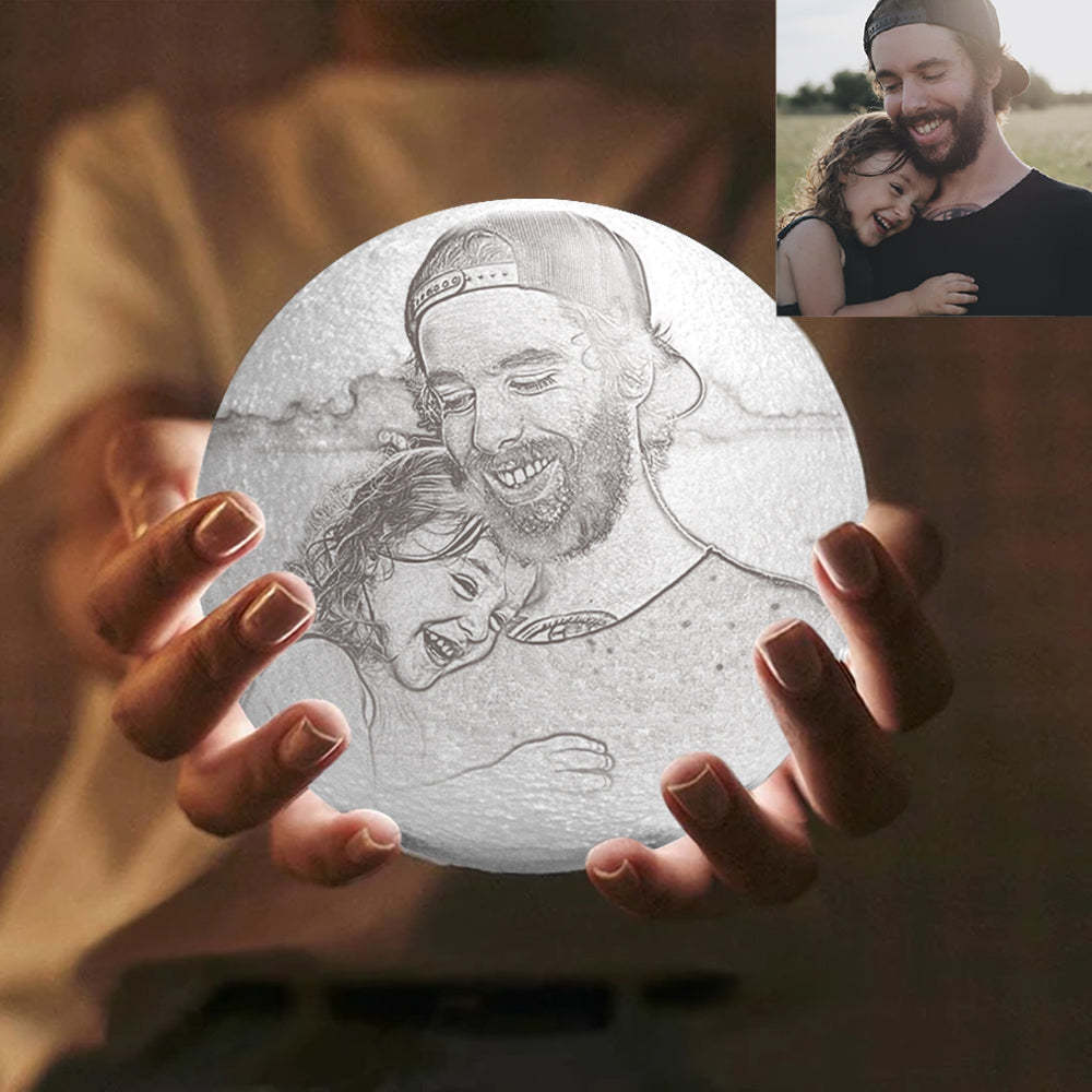 Custom Photo Moon Lamp 10cm-15cm Available - auphotoblanket
