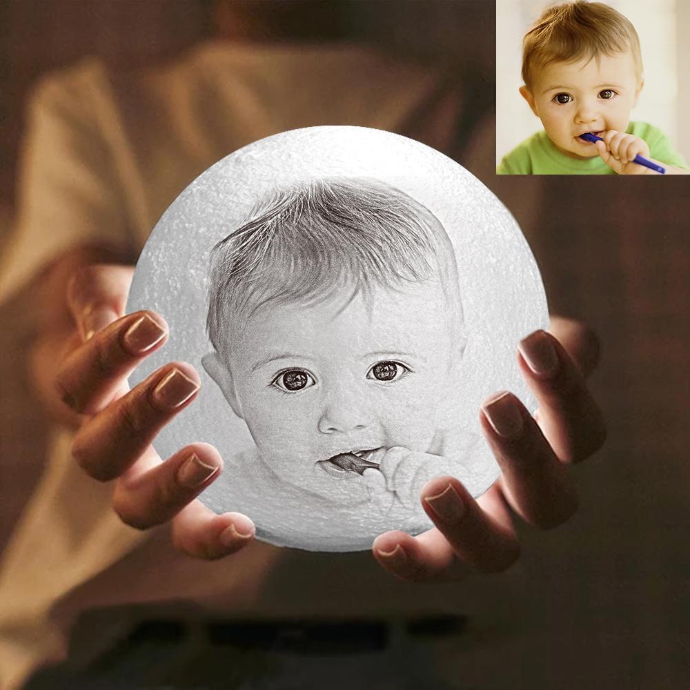 Custom Engraved 3D Photo Moon Lamp Gifts for Baby - auphotoblanket