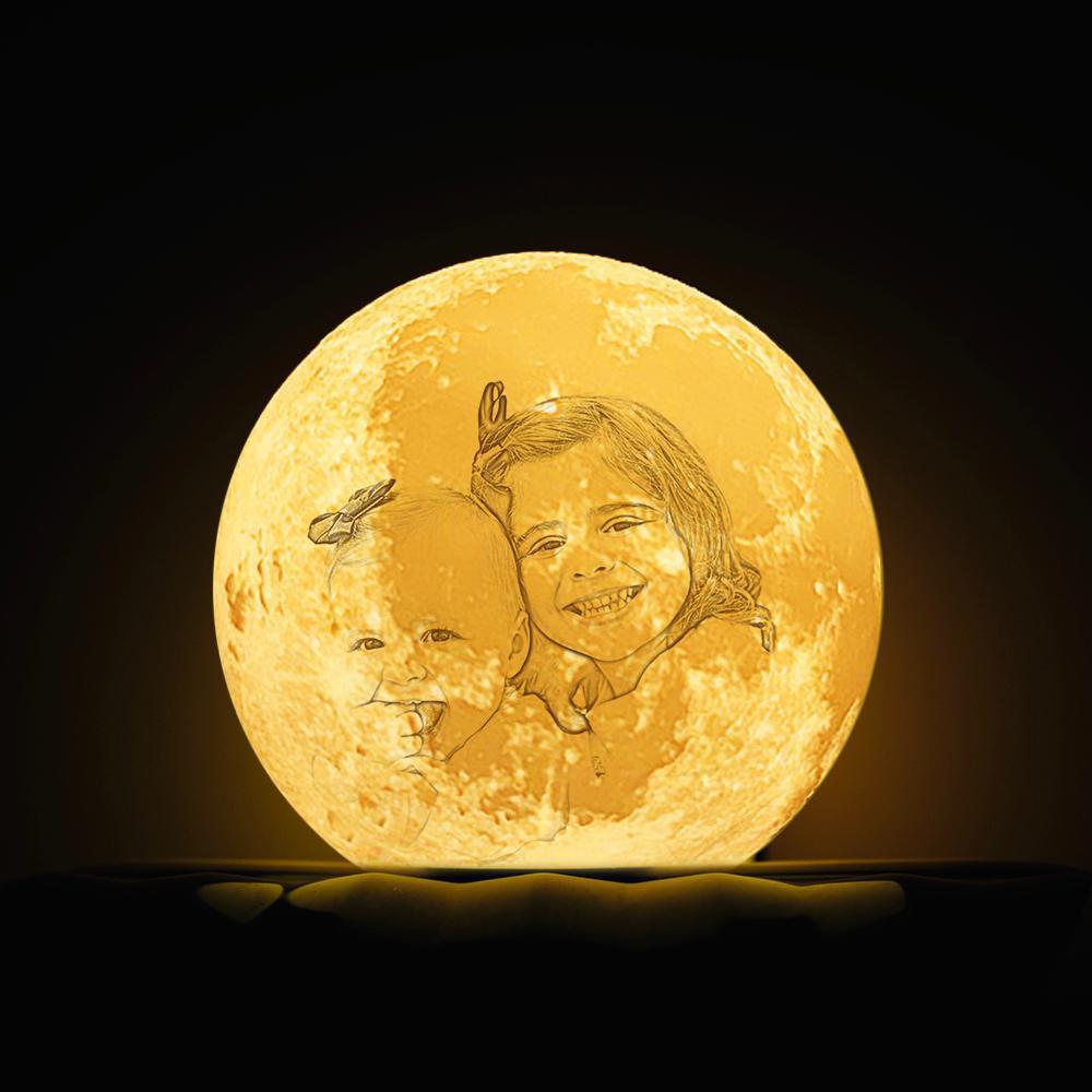 Custom Engraved 3D Photo Moon Lamp for Mom - auphotoblanket