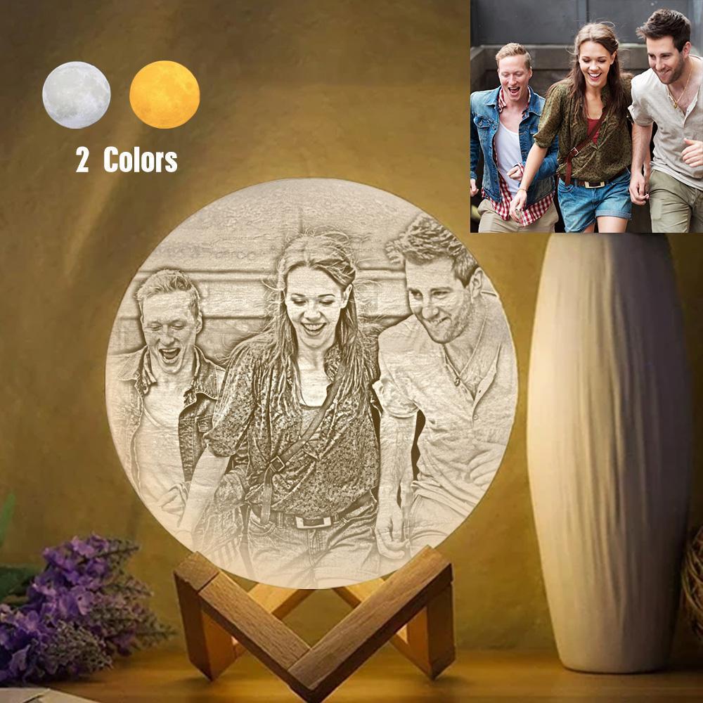Custom Creative 3D Printed Jupiter Lamp Personalized Gift For Friend - Touch Two Colors (10-15cm) - auphotoblanket