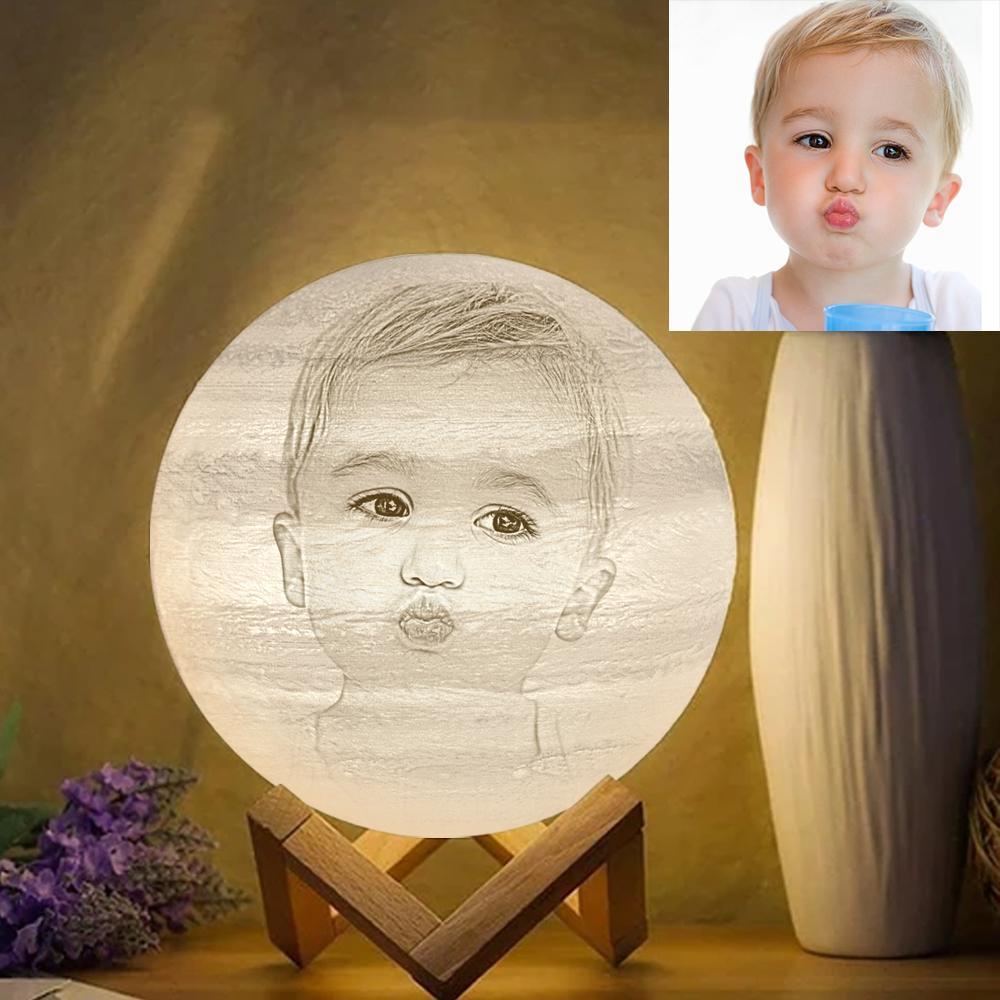 Personalised Cute Baby 3D Printed Jupiter Lamp - Touch Three Colors (10-20cm)