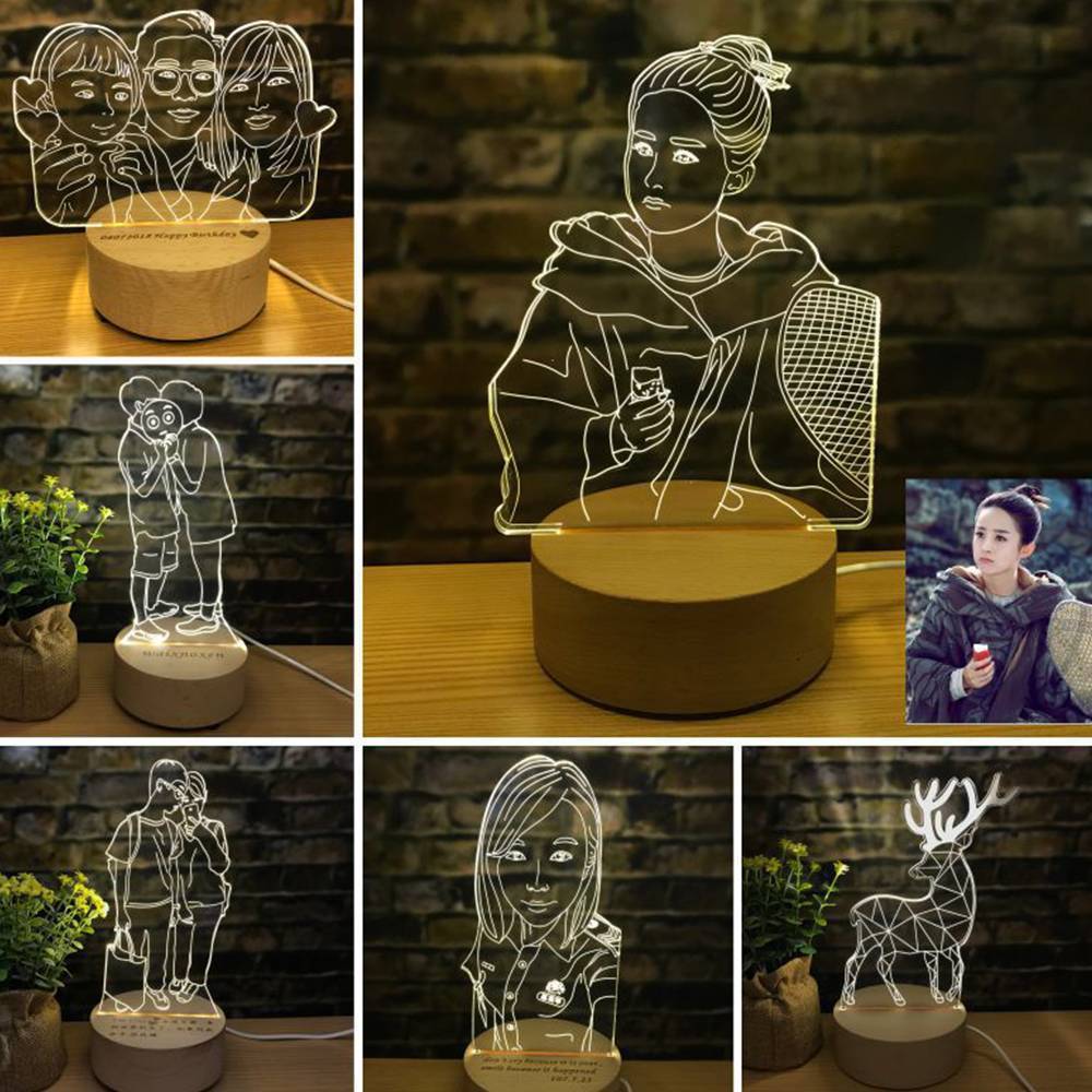 Photo Lamp, Personalized 3D Night Light - auphotoblanket