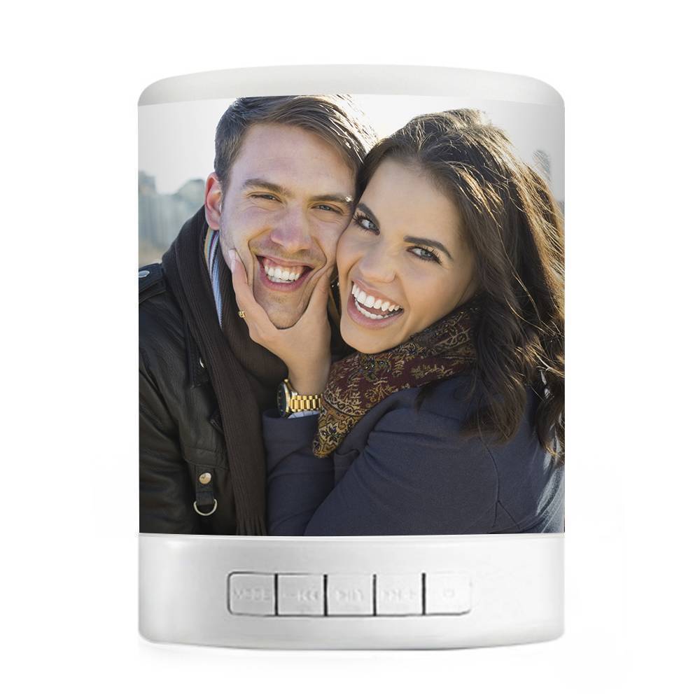 Personalized Sweet Lover Photo Night Lamp, Photo Audio Bluetooth Seven Colors - auphotoblanket