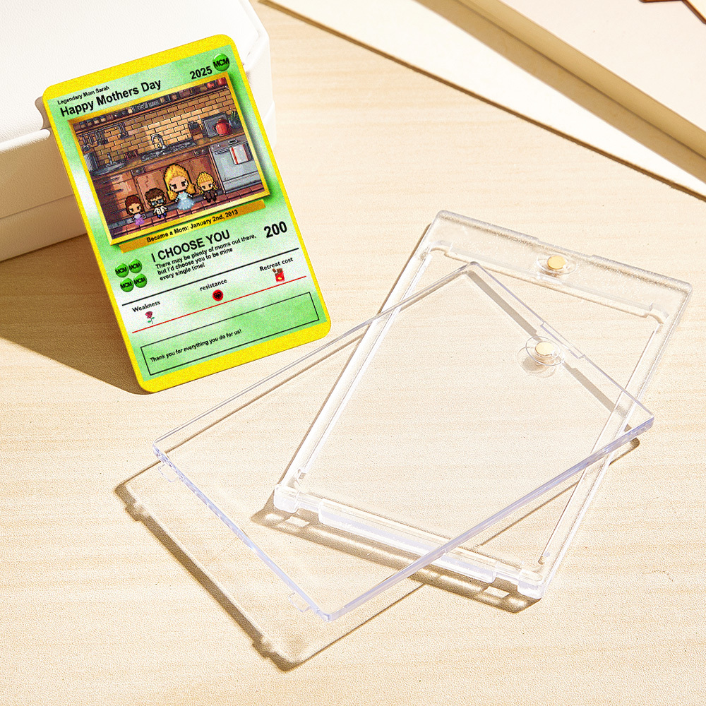 Custom Image Metal Cards Build Your Own Role Mother's Day Gift Memorable Keepsake - auphotoblanket