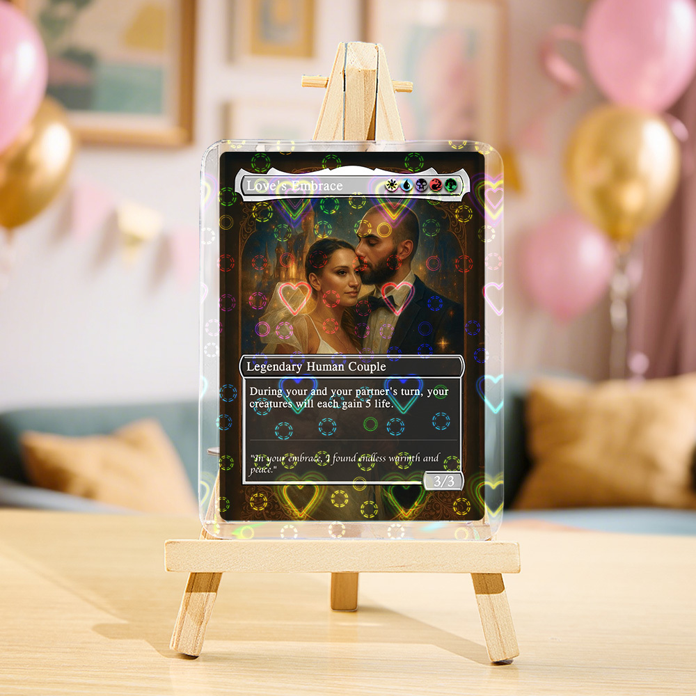 Custom Anime Couples Magic Card Personalized Photo Magic Anime Card Anniversary Gift for Couples - auphotoblanket