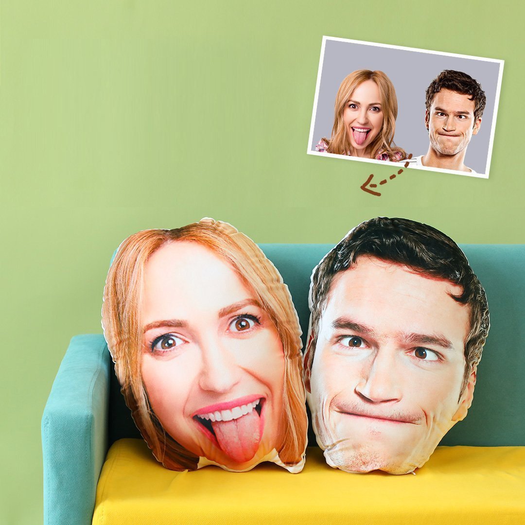 Custom Portrait Pillow For Lover Personalised Face Pillow,-3D Photo Pillow