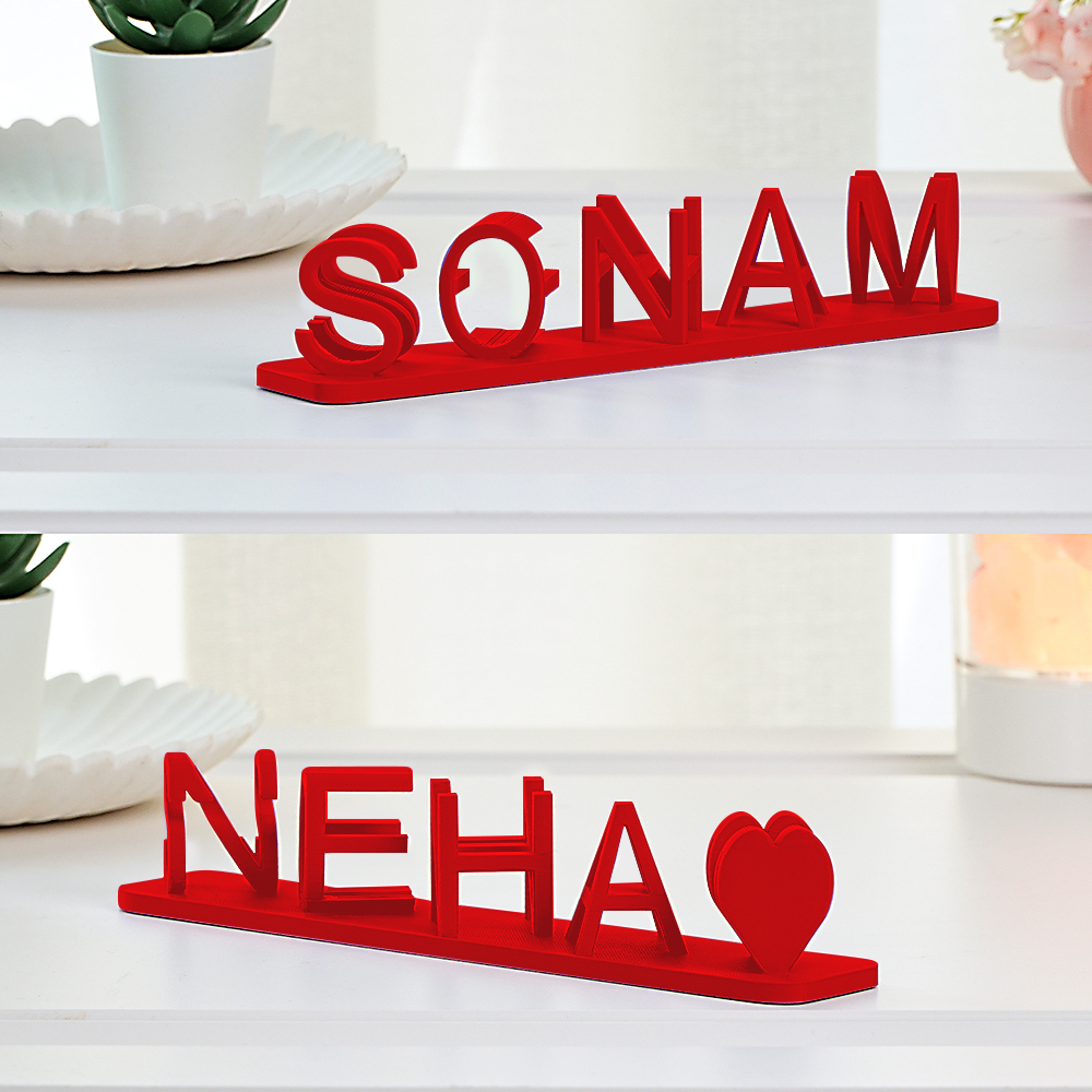 3D Printed Couple Dual Name Decoration Romantic Couple Gifts - auphotoblanket