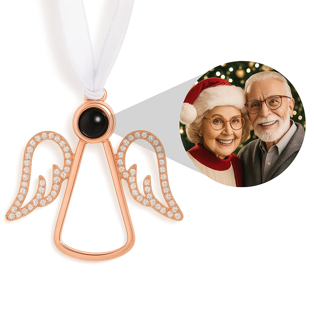 Personalized Pink Snowflake Photo Ornament Custom Projection Ornaments Christmas Gifts - auphotoblanket