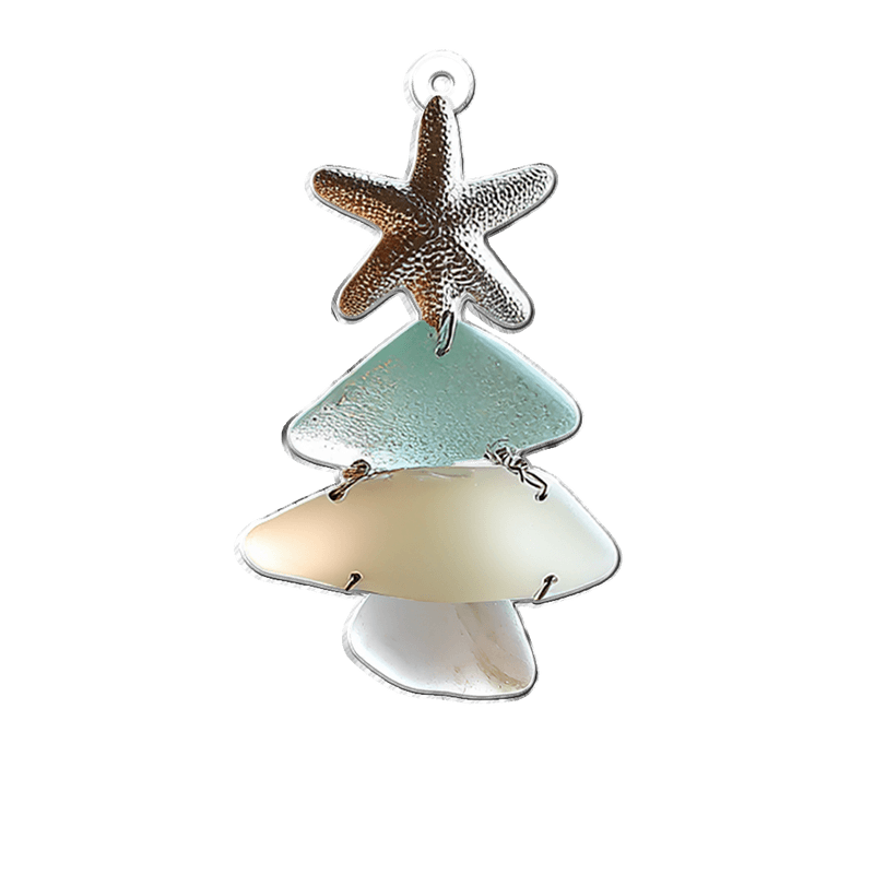 Family Sea Glass Christmas Tree - Personalized Family Ornament