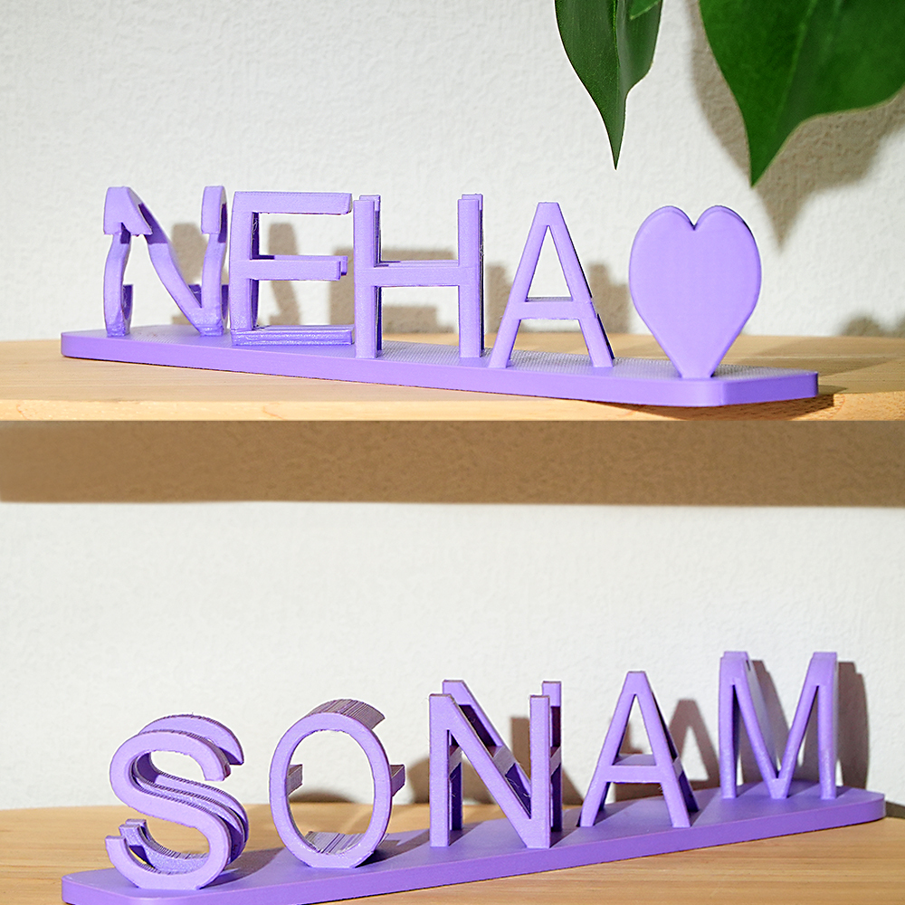 3D Printed Couple Dual Name Decoration Romantic Couple Gifts - auphotoblanket