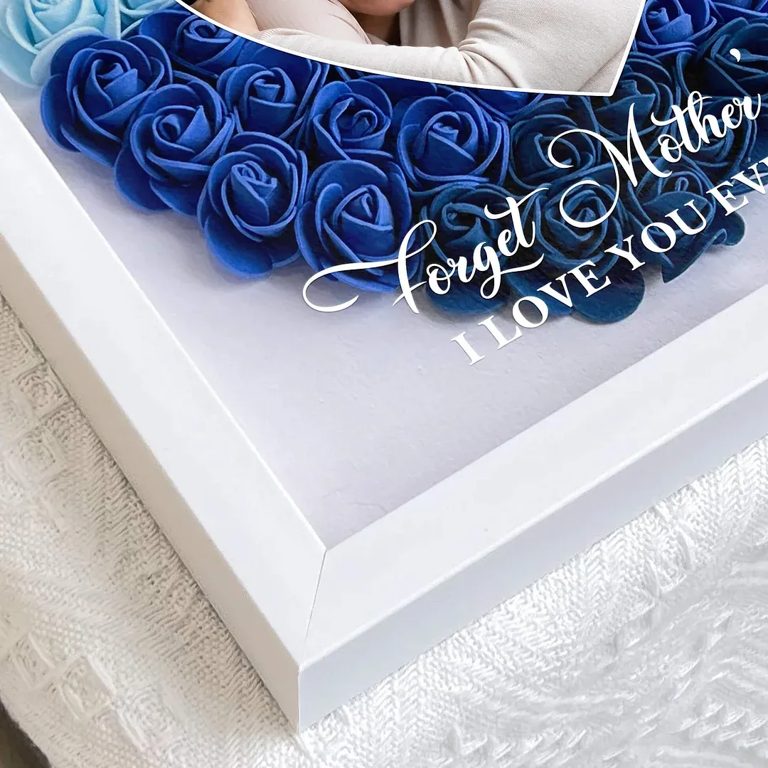 Mom Gift I Love You Every Day - Personalised Flower Shadow Box - auphotoblanket