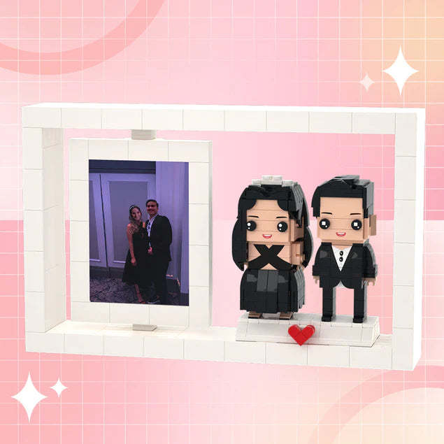 Full Body Customizable 2 People Souvenirs Custom Brick Figures Photo Frame Small Particle Block Brick Me Figures - auphotoblanket