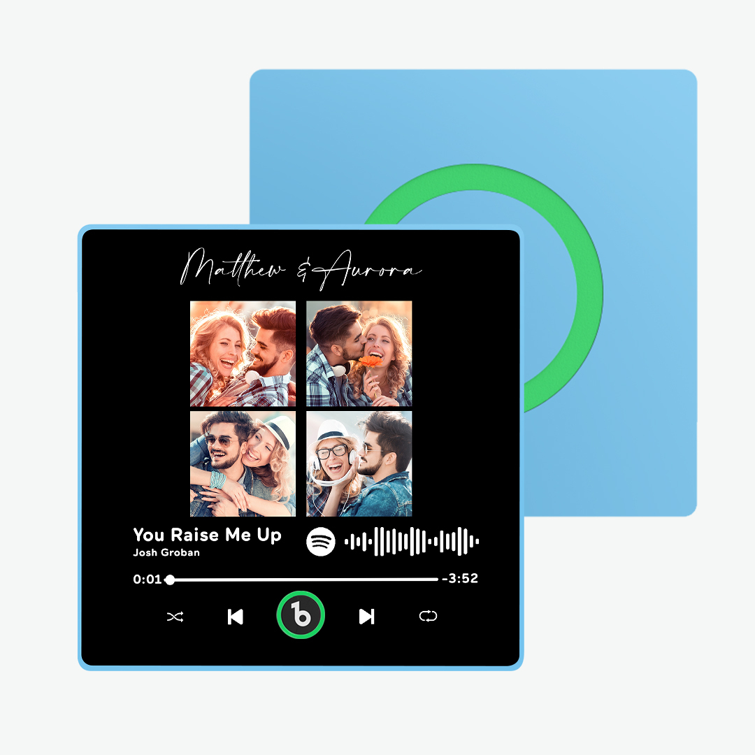 Custom Music & Photo Fridge Magnet FridgeBeats Pro Supports Bluetooth Connectivity New 4.0 Upgrade Colorful Frame Album Fridge Magnet Gifts for Christmas