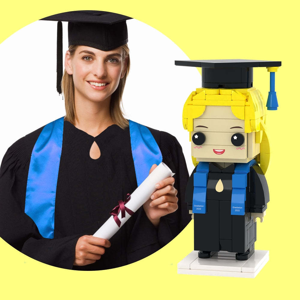 Graduation Gift Custom Brick Figures Full Body Customizable 1 Person Gift For Him - auphotoblanket