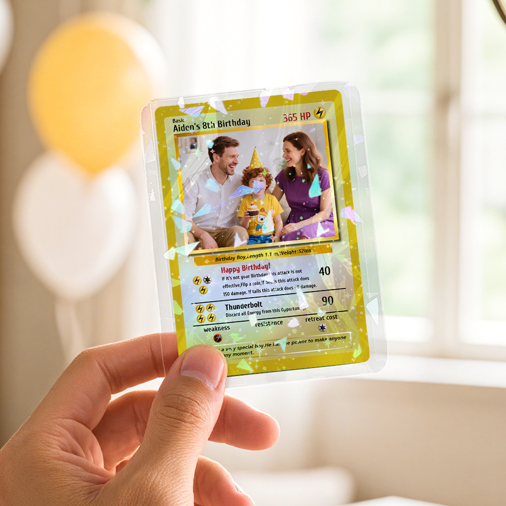 Custom Anime Acrylic Card Personalized Love Gift for Anniversary, Valentine's Day or Birthday - auphotoblanket