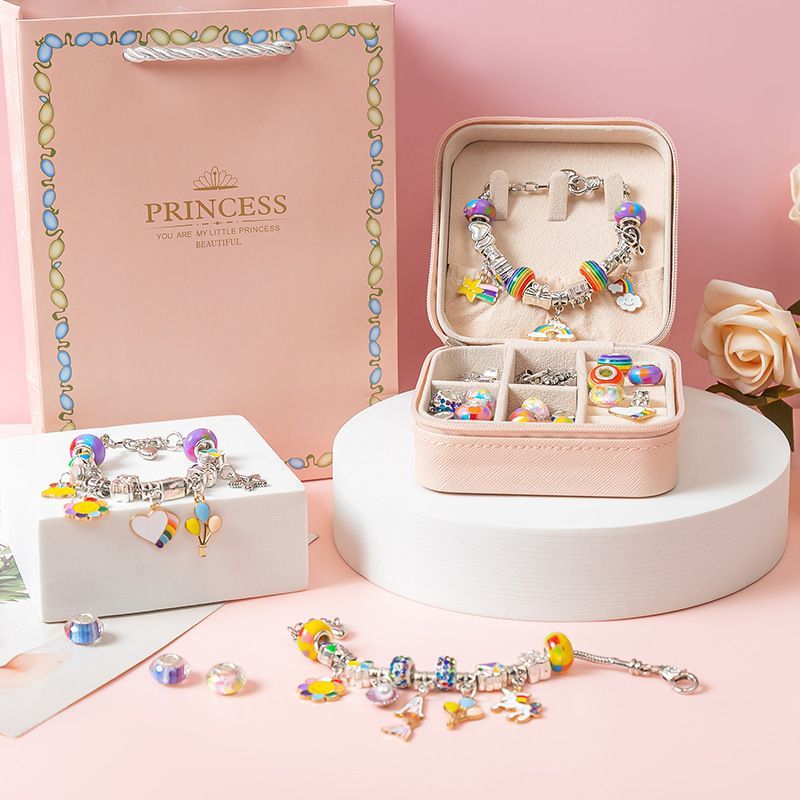 Christmas Princess Advent Calendar Bracelet 24 Days of Christmas Countdown Calendar Jewellery Blind Box, DIY Jewelry Making Kit with Charm Beads, DIY Christmas Bracelet Gifts for Girls - auphotoblanket