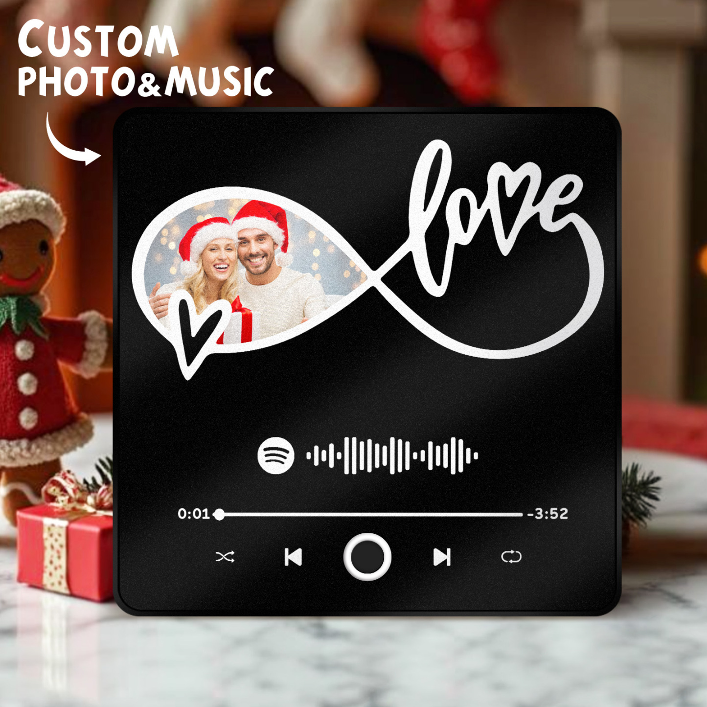 Customized Album Fridge Magnet Personalized Music Fridge Magnet Can Play Songs Christmas Gift - auphotoblanket